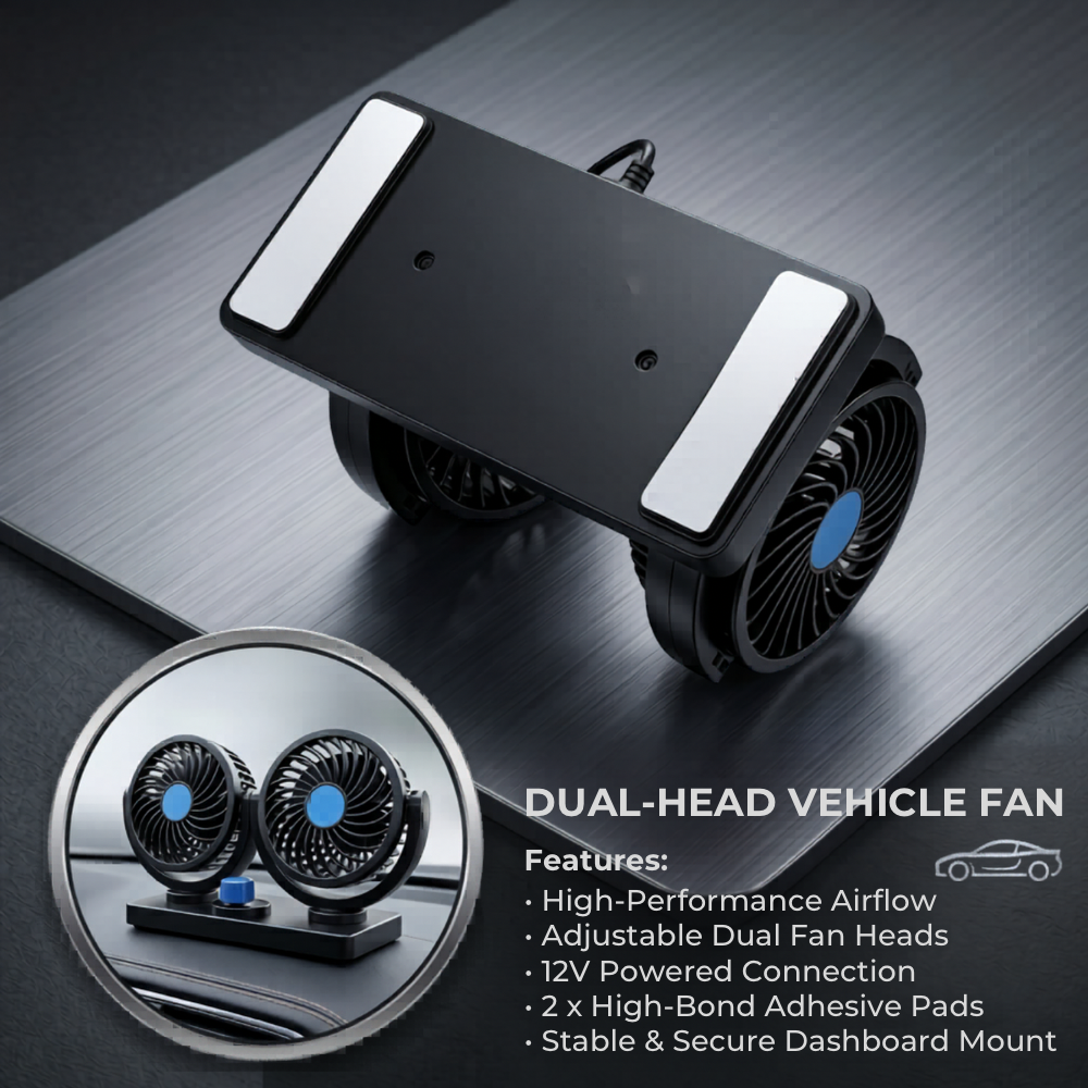 Mini Car Dashboard Fan – 360° Cooling Air Fan