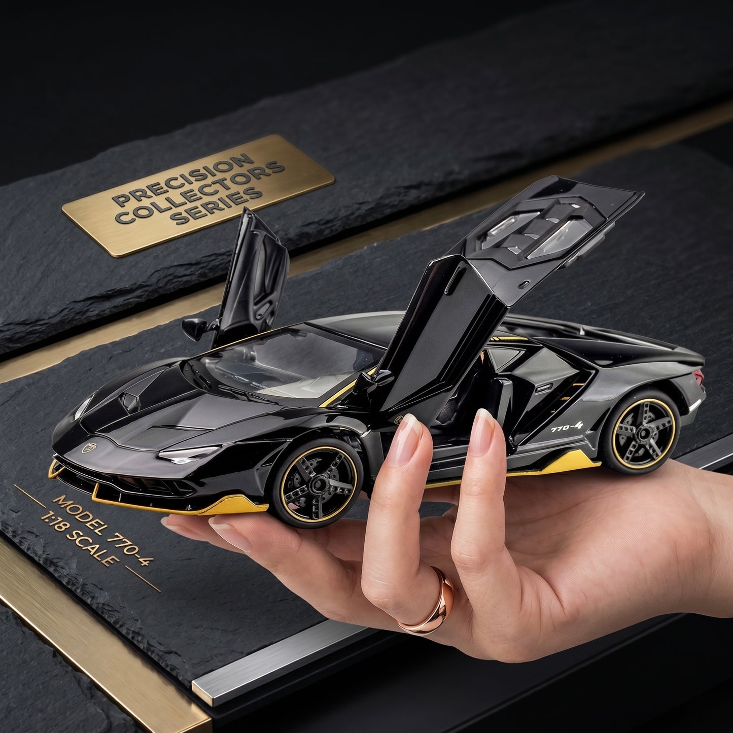 Lamborghini Aventador Die-Cast Pull Back Supercar Toy with Sound & Light