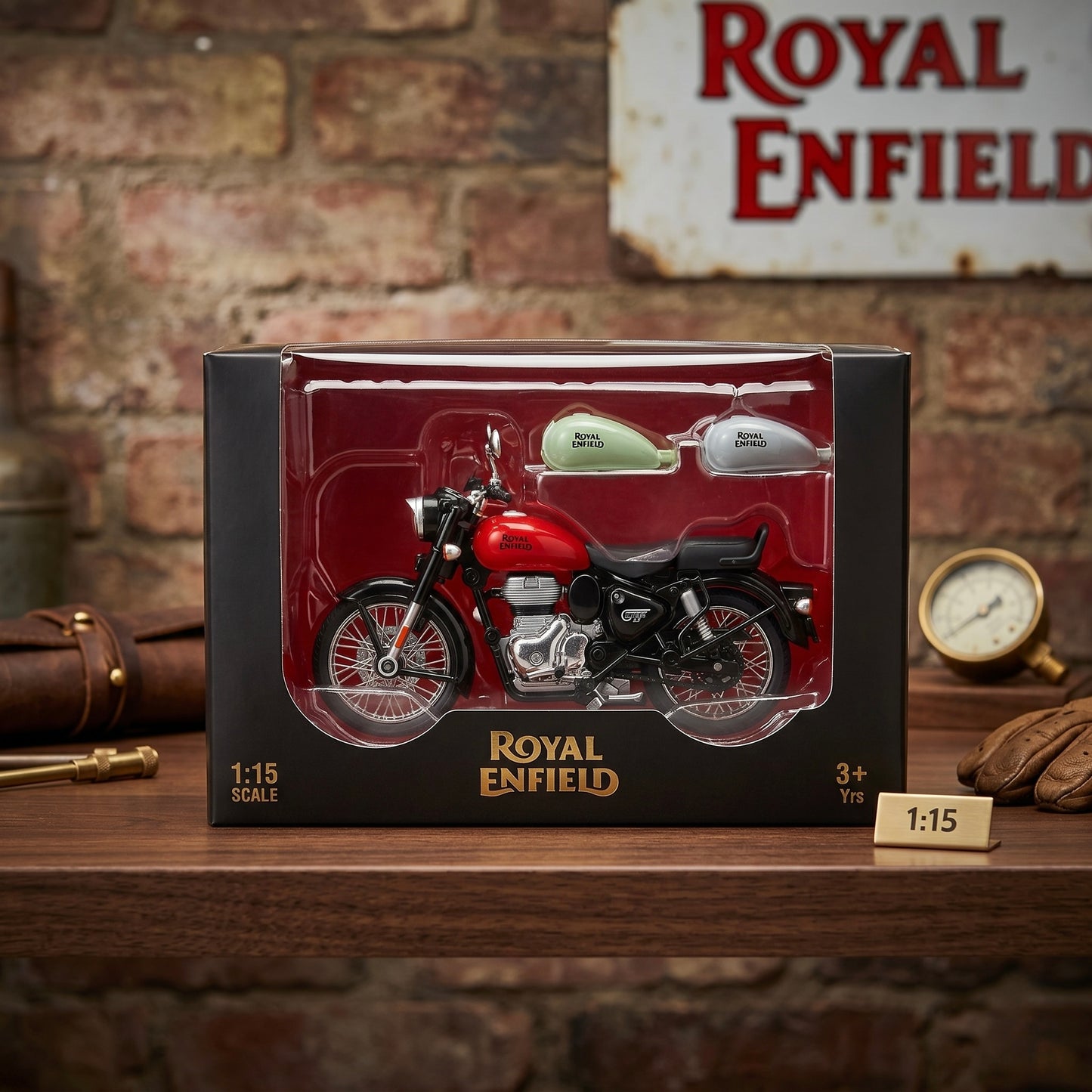 Royal Enfield Bullet 350 1:15 Die-Cast Classic Bike Toy for Kids & Collectors