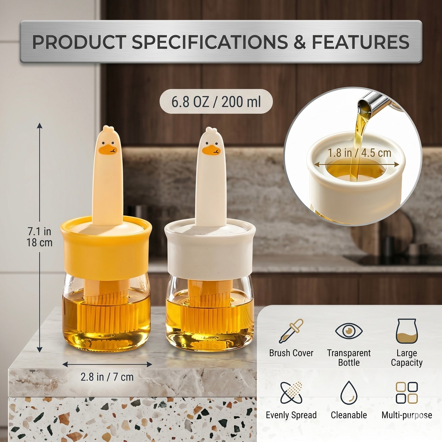 2-in-1 Oil Dispenser Bottle Set – Pack of 2