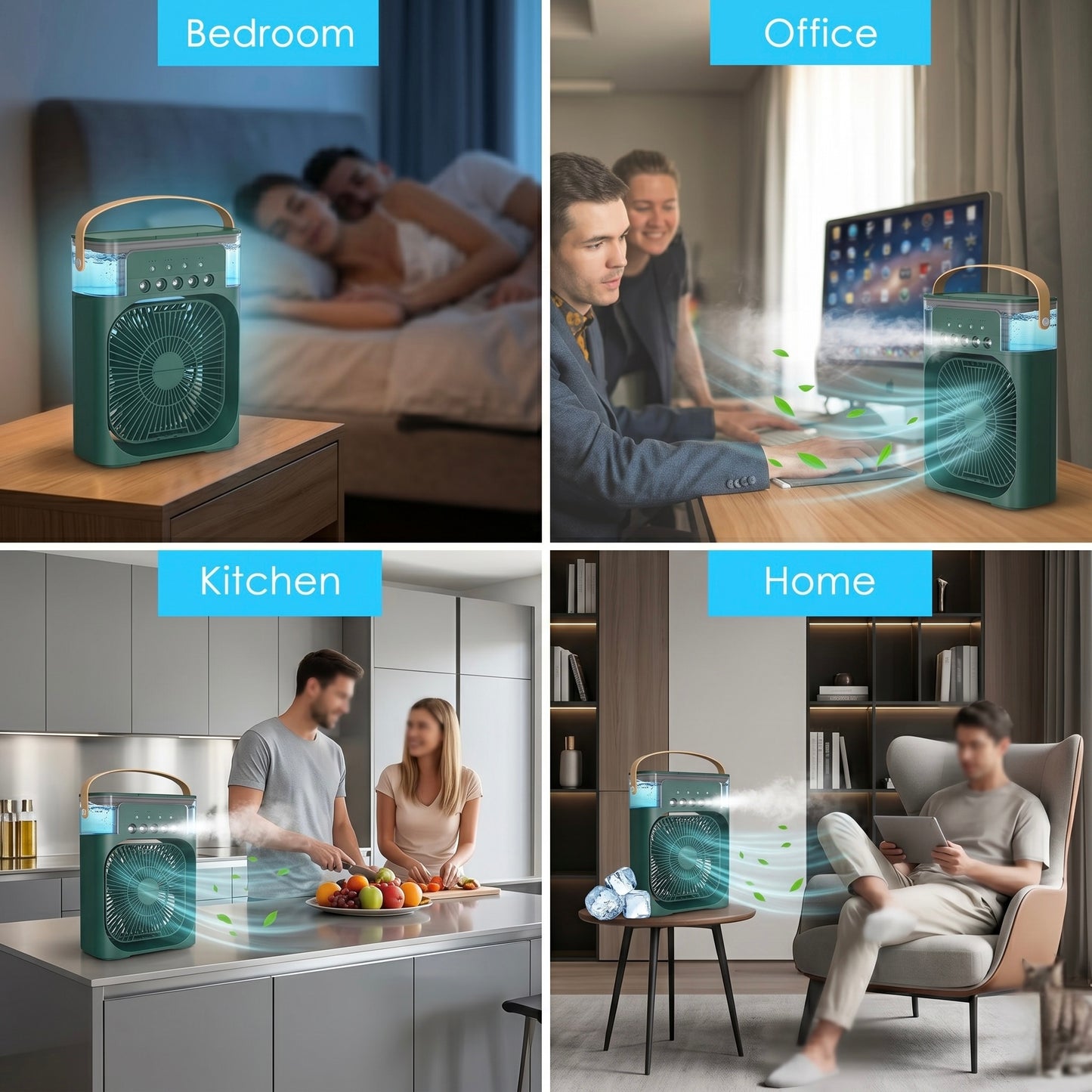 Portable Humidifier Air Cooler Mist Fan Mini Cooler for Home
