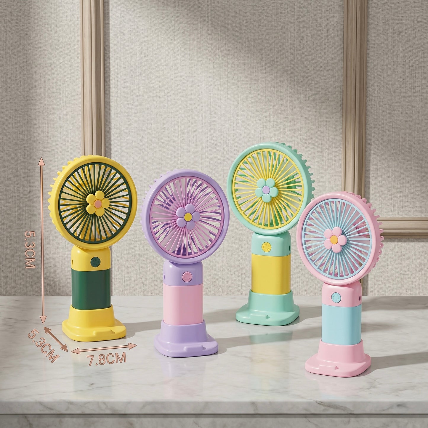 Mini Portable USB Rechargeable Hand Fan – 3 Speed Cooling Fan