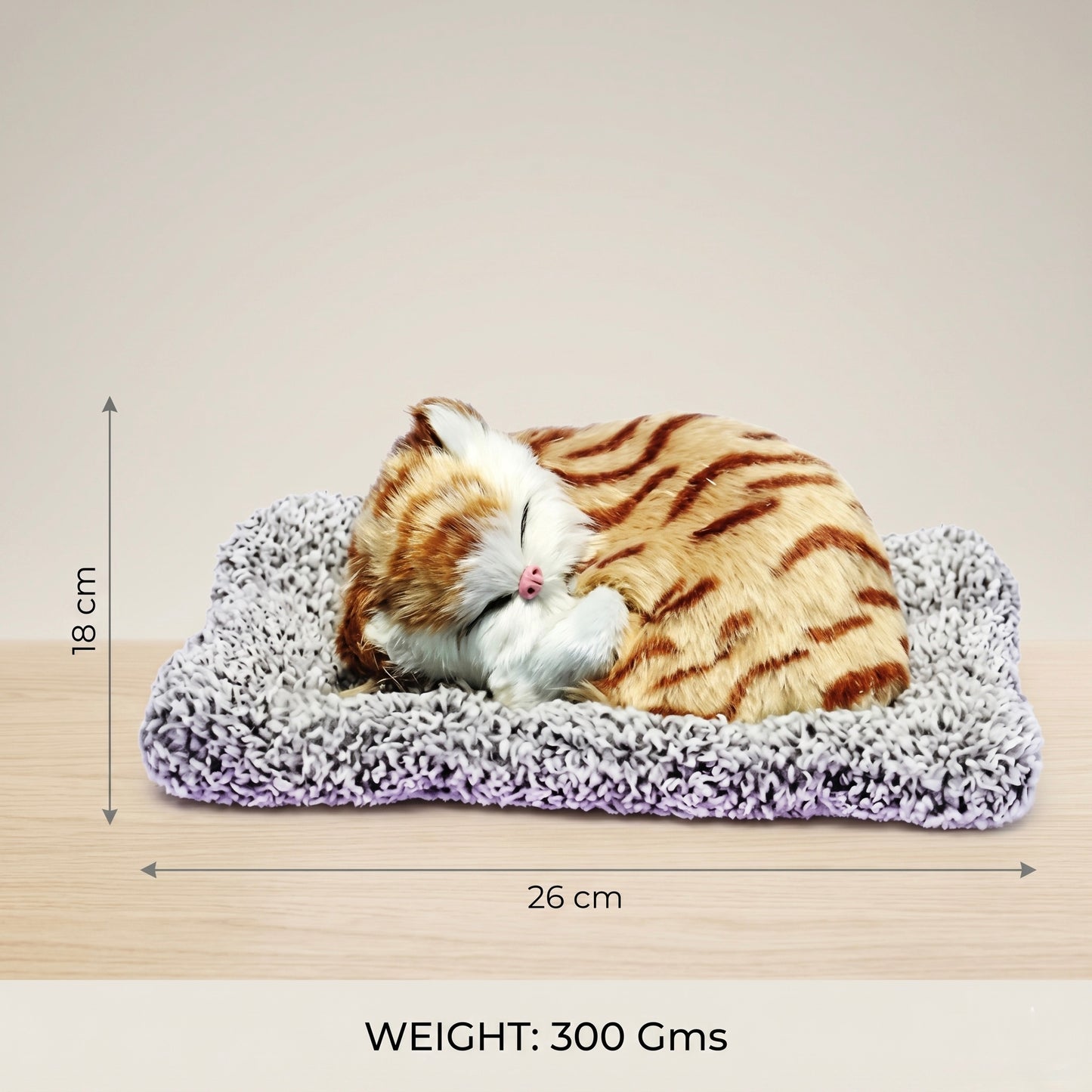 Cute Sleeping Musical Cat Plush Toy