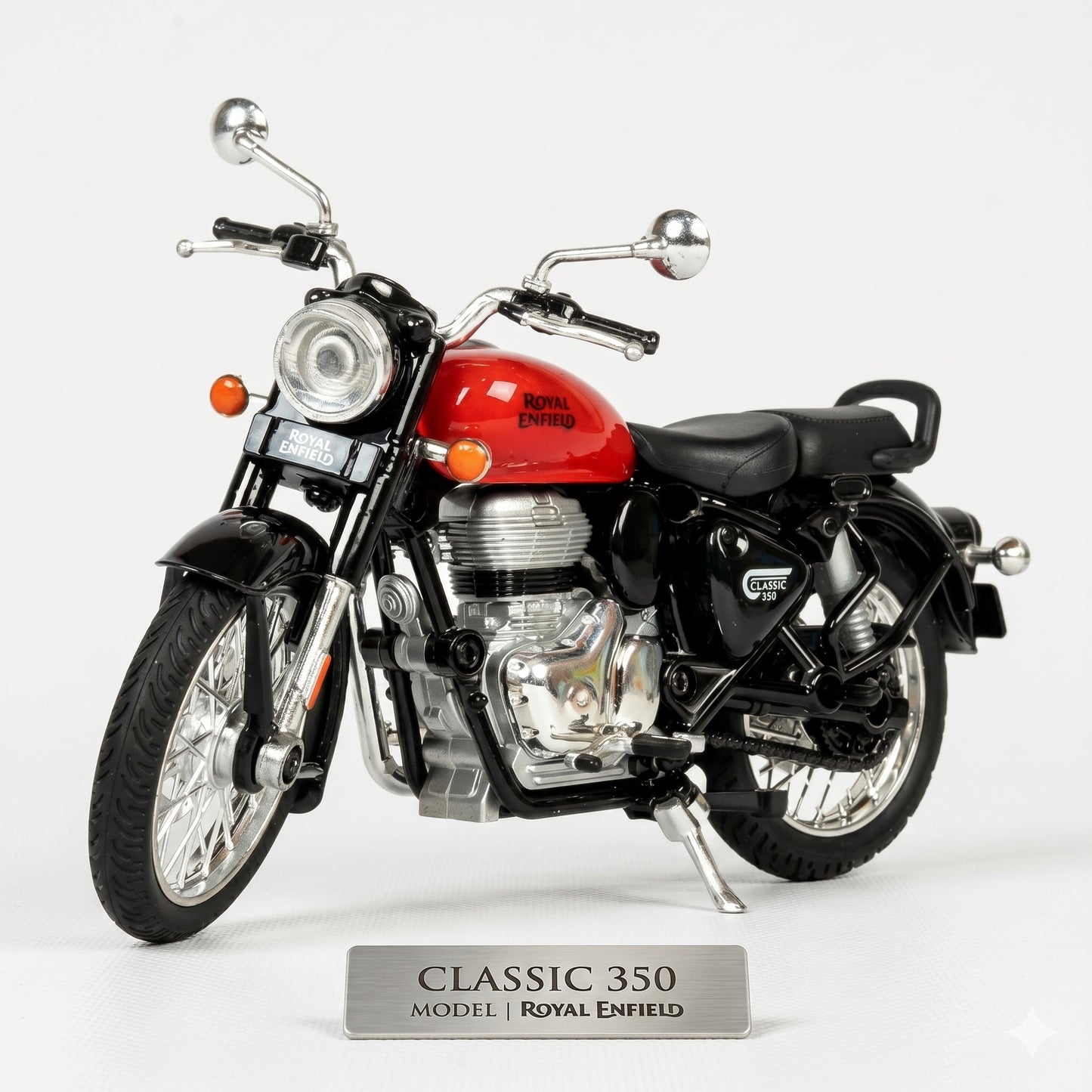 Royal Enfield Bullet 350 1:15 Die-Cast Classic Bike Toy for Kids & Collectors