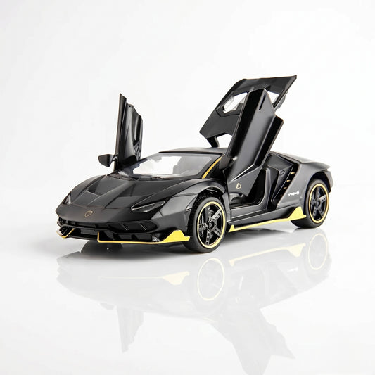 Lamborghini Aventador Die-Cast Pull Back Supercar Toy with Sound & Light