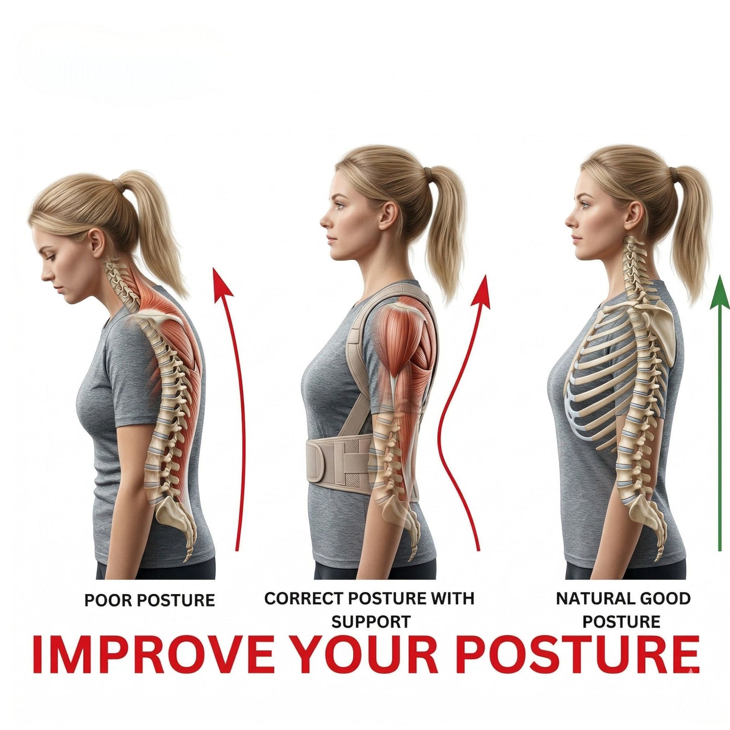 Adjustable Back Posture Corrector/ Slouching Relieve Pain Belt