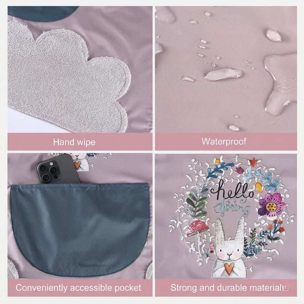 Cute Bear Waterproof Kitchen Apron with Pocket